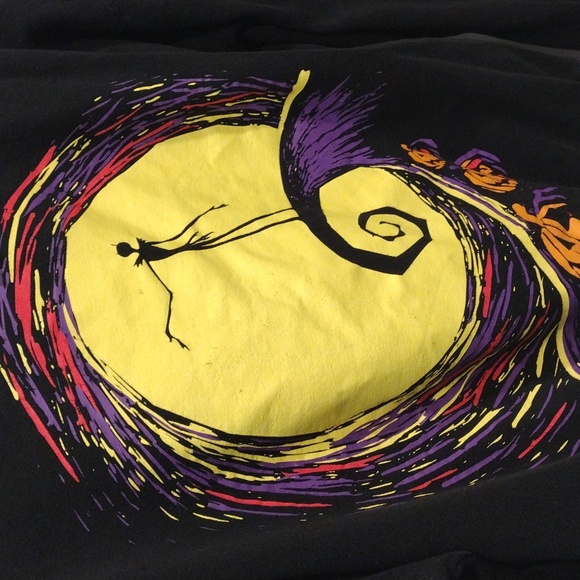 Disney Nightmare Before Christmas Jack Skellington Cropped Graphic Sweatshirt M - Picture 4 of 6